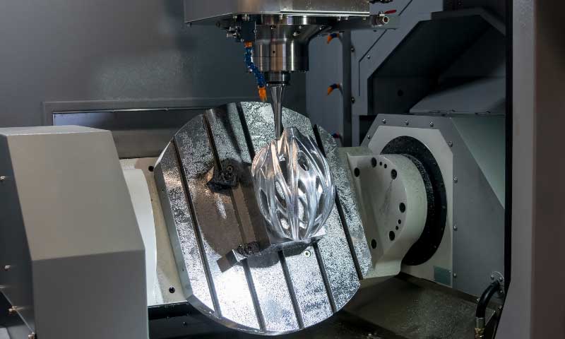 Five-axis machining complex shape