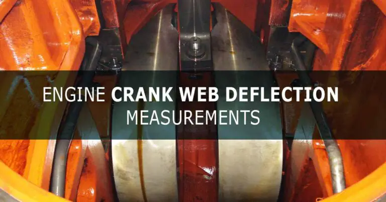 Engine crank web deflection measurements